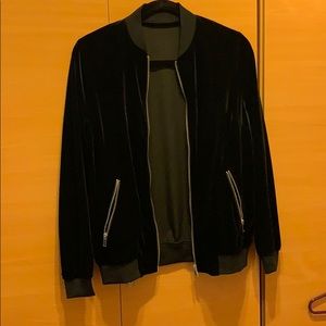 Black velvet bomber